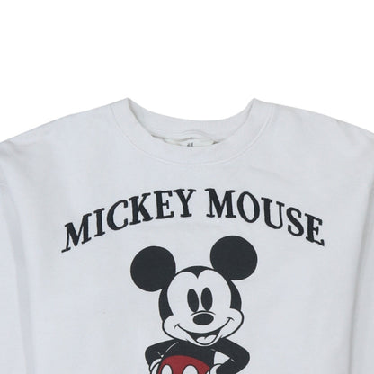 Additional view of H&M girls’ white mickey mouse graphic pullover sweatshirt 13-14 years