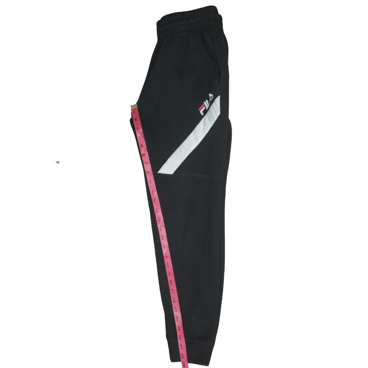 FILA Men Black Jogger Sweatpants Medium Elastic Waist Track Pants