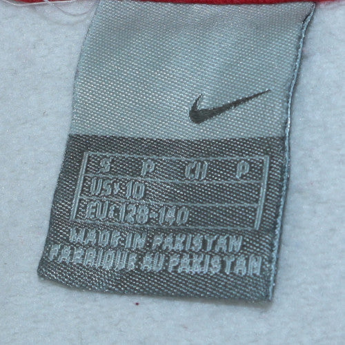 Nike Teens White Full Zip Hoodie Size 10 EU 138-140 Cotton Blend