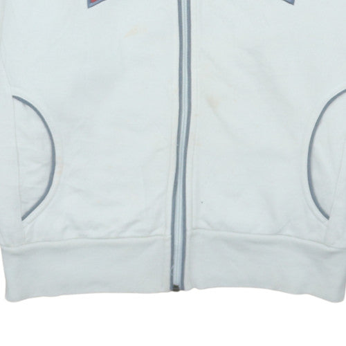Nike Teens White Full Zip Hoodie Size 10 EU 138-140 Cotton Blend