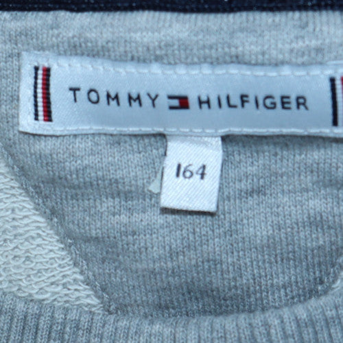 Tommy Hilfiger Boys Grey Logo Pullover Sweatshirt 14 Years