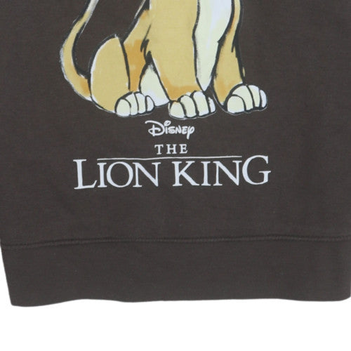Disney Women Brown The Lion King Sweatshirt 2XS Crew Neck Pullover