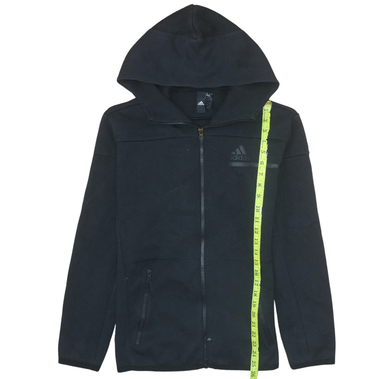 Adidas Men’s Black Full Zip Hoodie Small Fleece Sportswear
