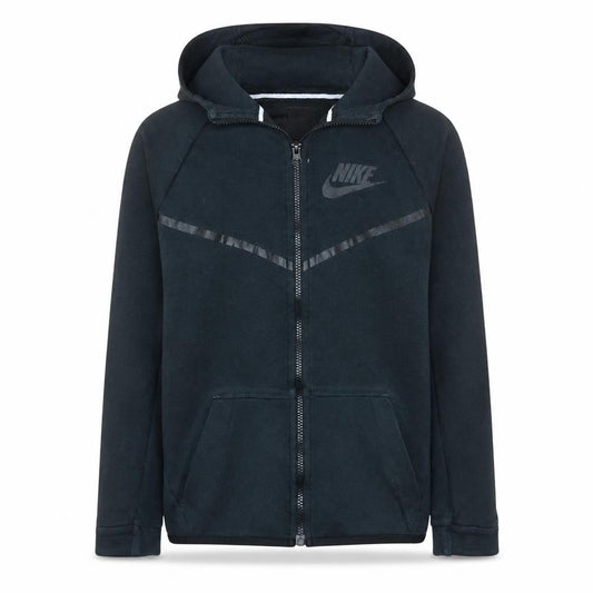 Front view of Nike boys’ black xl full zip hoodie sweatshirt 13-15 years fleece lined