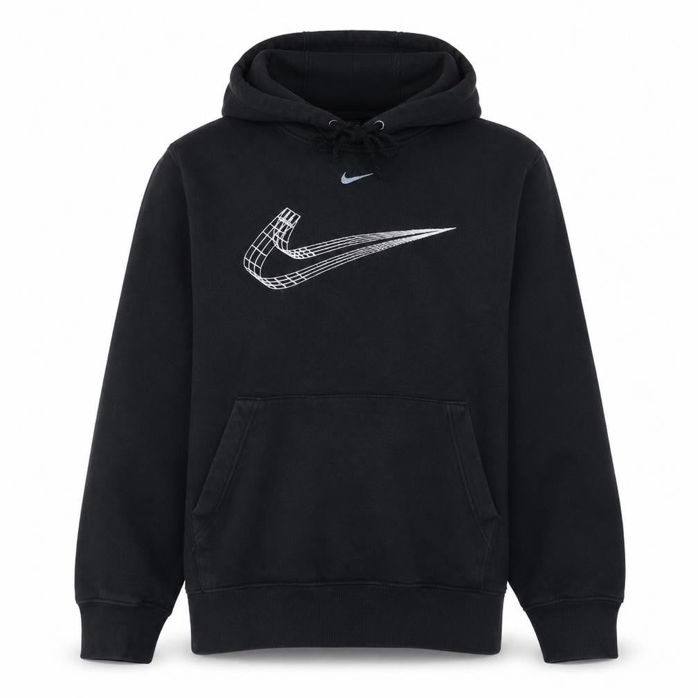 Nike Womens Black S Pullover Hoodie Graphic Print Hooded Sweatshirt