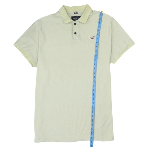 Hollister Men's Beige Epic Flex Stretch Polo Shirt XXL