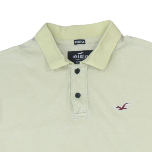Hollister Men's Beige Epic Flex Stretch Polo Shirt XXL