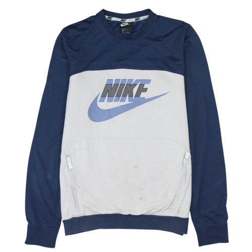 Nike Men's Blue Crew Neck Pullover Graphic Sweatshirt XS