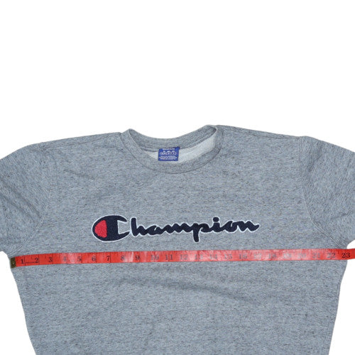 Champion Men's Grey Medium Pullover Sweatshirt Embroidered Logo