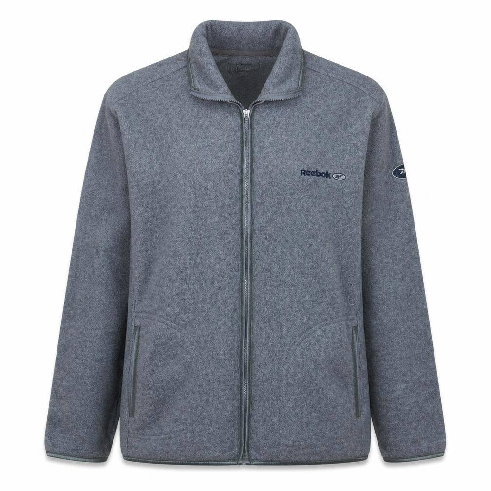 Reebok Women's Grey Fleece Full Zip Activewear Jacket Size 14