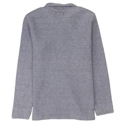 Weird Fish Mens Grey Knit 1/4 Zip Pullover Sweatshirt Size M