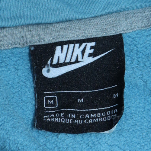 Nike Women’s Blue Pullover Hoodie Medium Cotton Blend