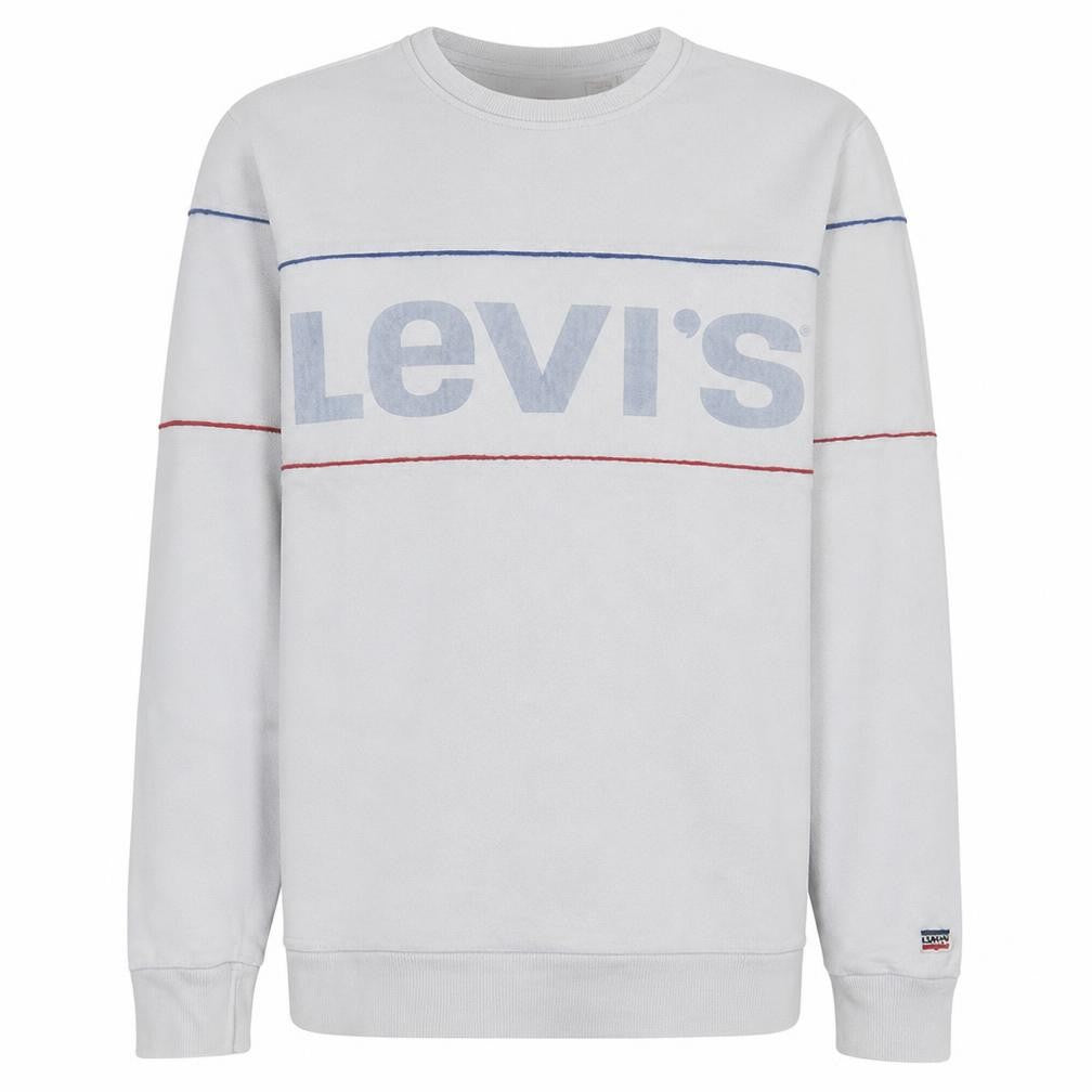 Levi's Men's White Logo Pullover Sweatshirt Size L Regular Fit