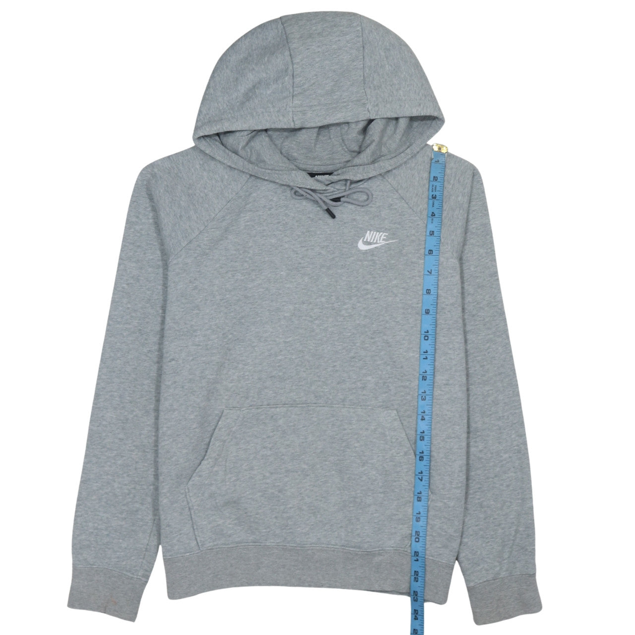 Nike Men's Grey Pullover Hoodie Small Regular Fit Logo Sweatshirt