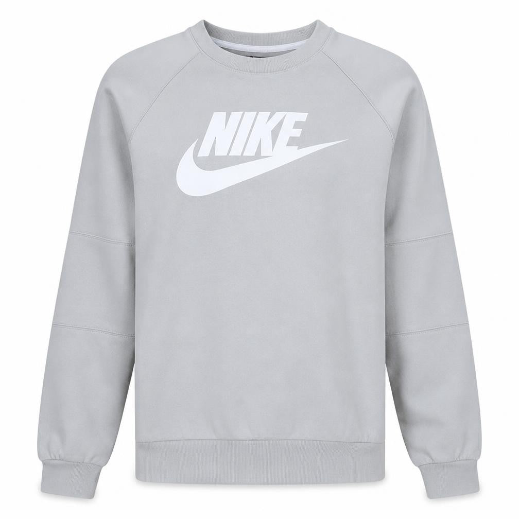 Nike Men's Grey Crew Neck Pullover Sweatshirt M Sports Logo