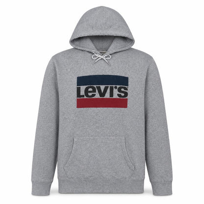 Levi's Men's Grey Logo Pullover Hoodie Size L Regular Fit