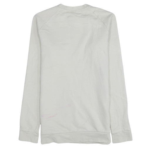 Adidas Mens Beige Small Trefoil Logo Pullover Sweatshirt