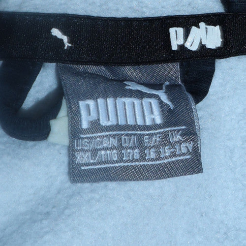 Puma Boys Grey Full Zip Hoodie Size 16 Years Cotton Blend Sportswear