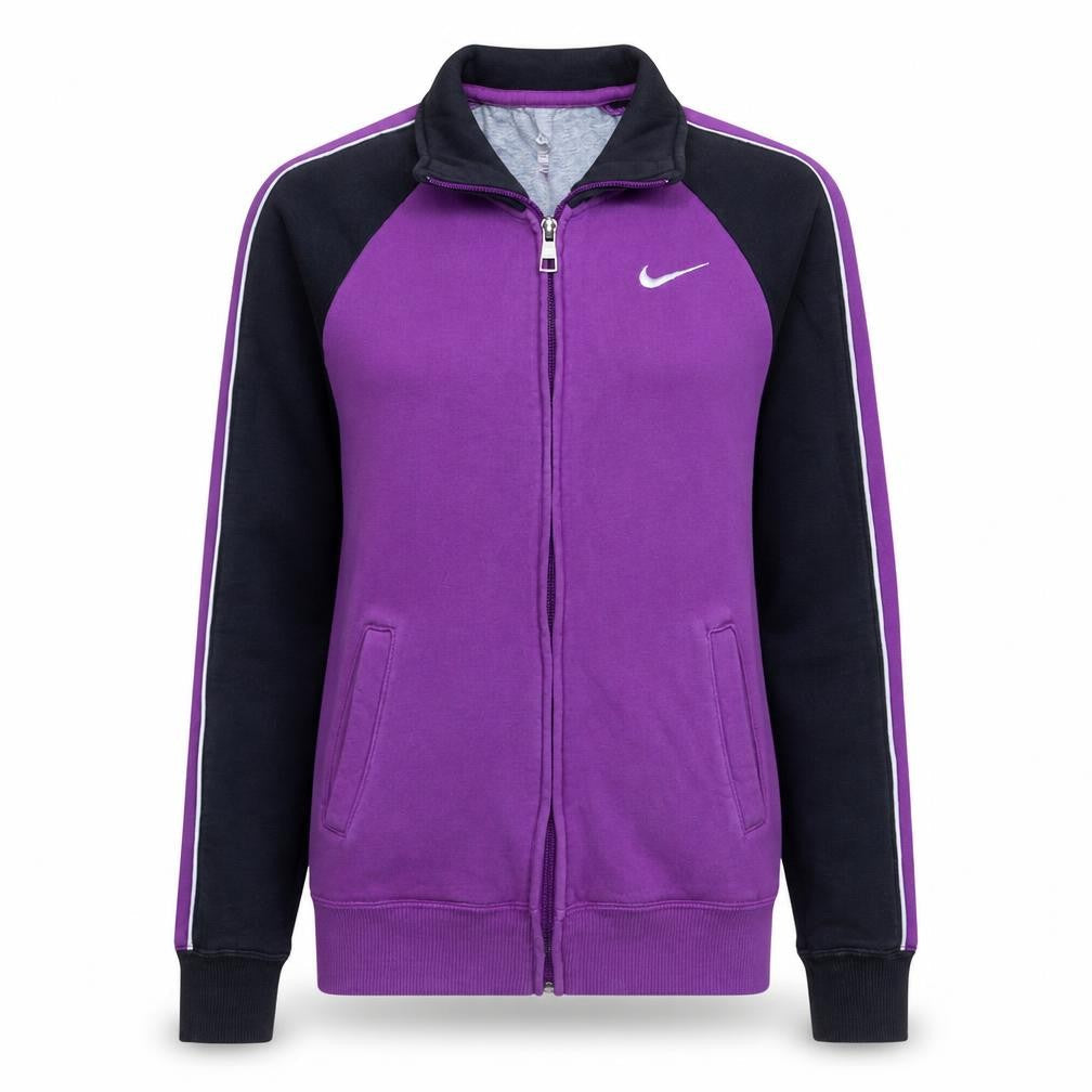 Nike Women's Purple Track Jacket S Full Zip Cotton Activewear