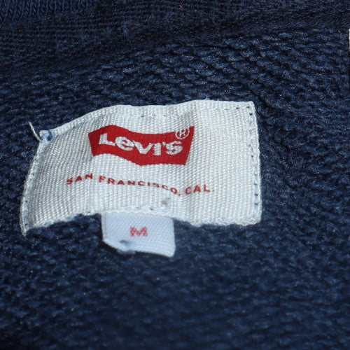 Levi's Men's Blue Pullover Hoodie Medium Fleece Graphic Logo