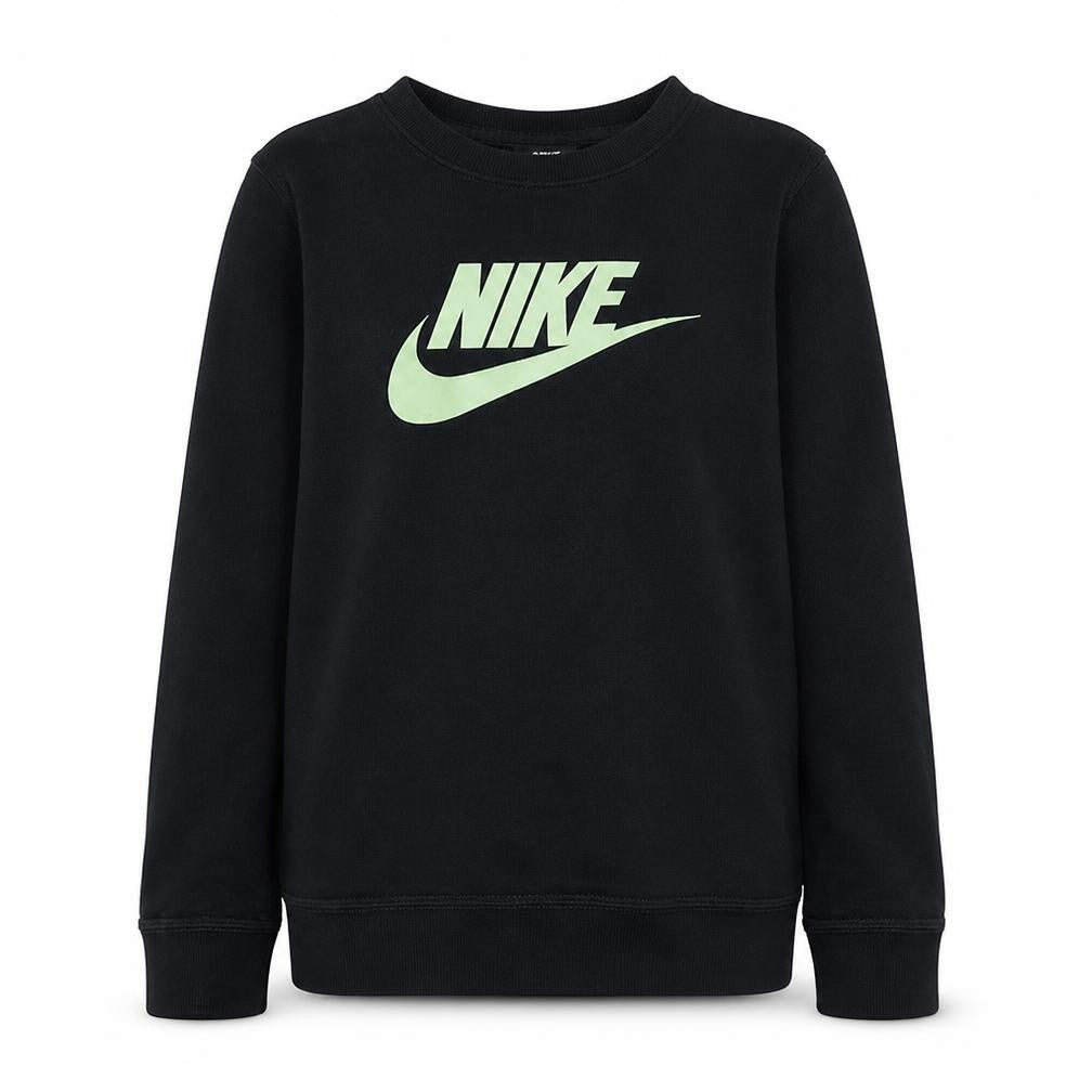 Nike Teens Black Cotton Blend Pullover Sweatshirt L 147-158cm Logo
