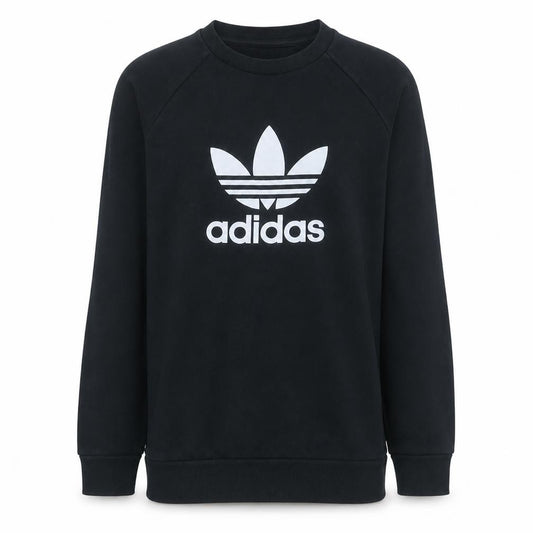 Adidas Men's Black Crew Neck Pullover Sweatshirt M