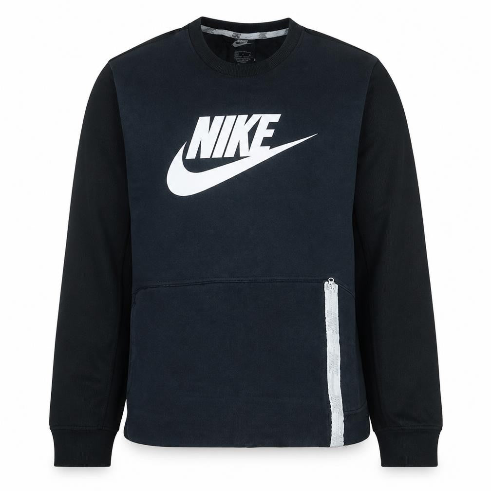 Nike Mens Black Crew Neck Logo Sweatshirt Size M Pullover