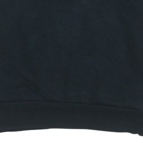 Lotto Men's Black Pullover Sweatshirt L Sports Crew Neck Fleece
