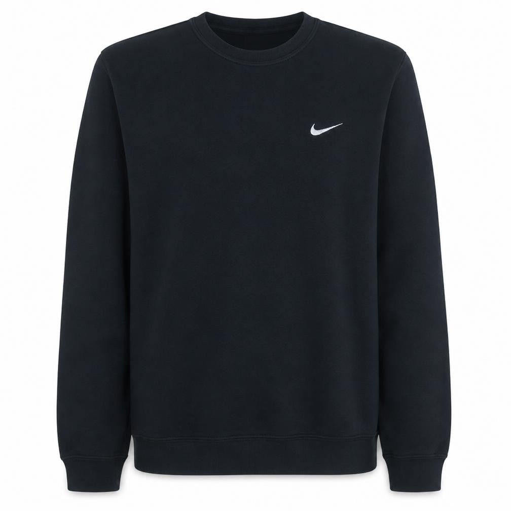 Nike Men Black Crew Neck Pullover Sweatshirt Size M Fleece