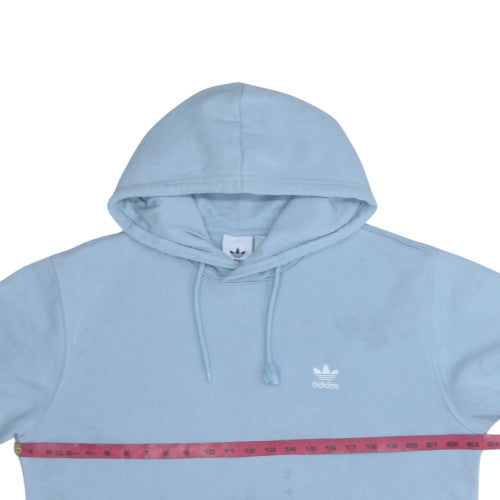 Adidas Mens Blue Pullover Hoodie Size L Regular Fit Fleece Sweatshirt