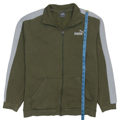 Puma Men’s Green Full Zip Sweatshirt Size L Regular Fit