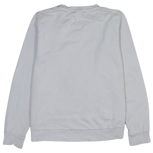 Ellesse Women White Crew Neck Logo Pullover Sweatshirt Size 16