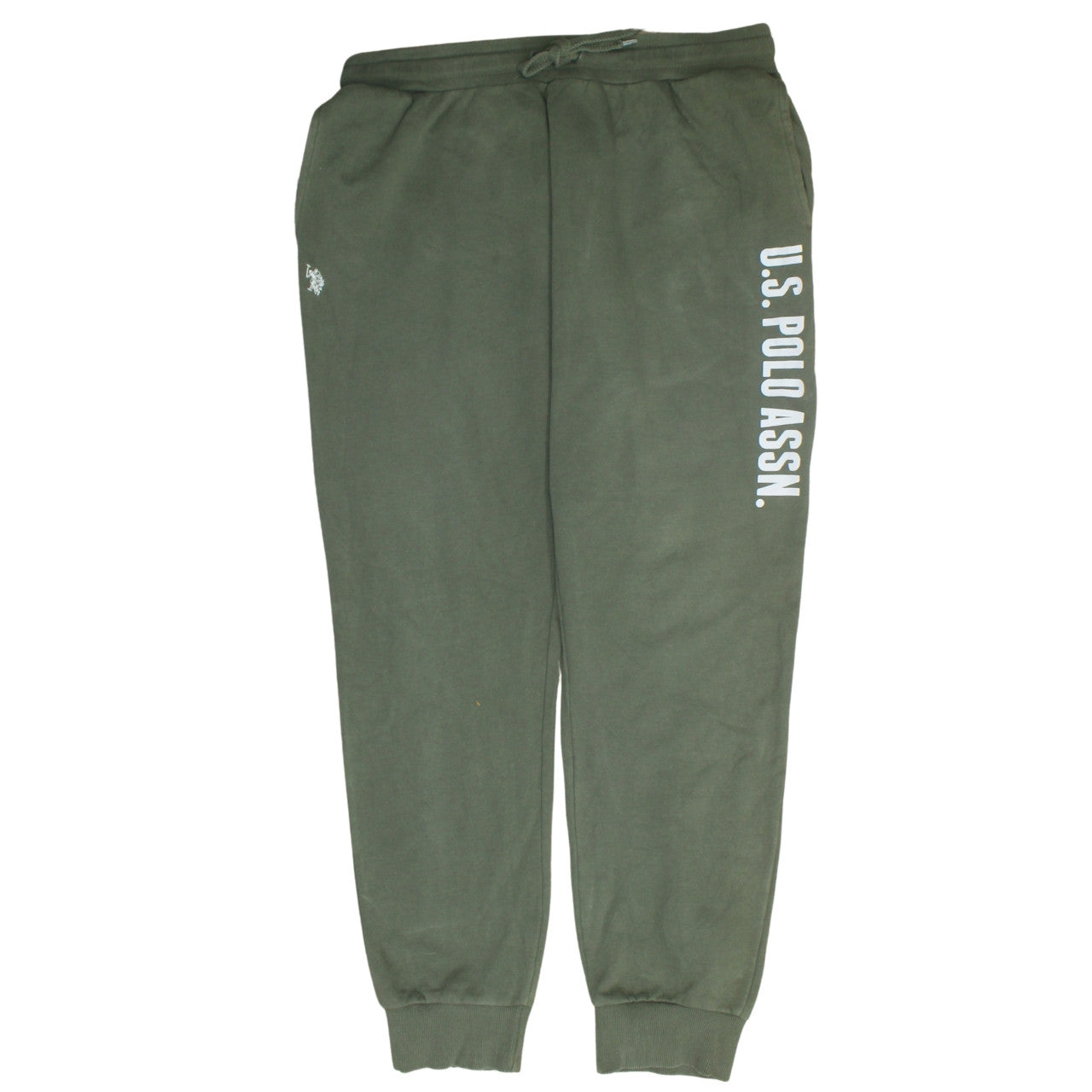 U.S. Polo Assn. Men Green Jogger Fleece Trousers XL Regular Fit