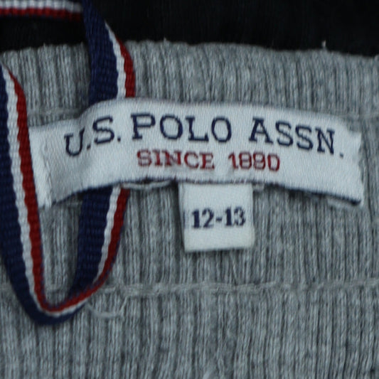 U.S. Polo Assn. Teens Grey Jogger Sweatpants 12-13 Regular Fit