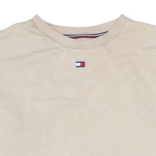 Tommy Hilfiger Men's Beige Crew Neck Pullover Sweatshirt M
