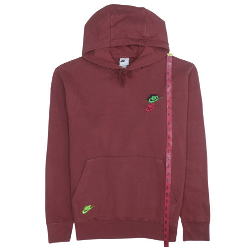 Nike Men's Brown Pullover Hoodie L Logo Graphic Fleece Sweatshirt