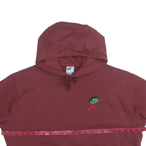 Nike Men's Brown Pullover Hoodie L Logo Graphic Fleece Sweatshirt