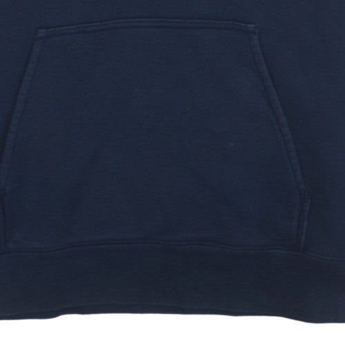 Nike Men's Blue Pullover Hoodie M Loose Fit Sports Fleece