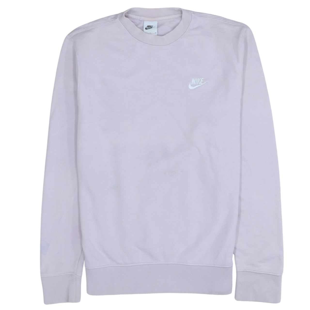 Nike Womens Lilac Crew Neck Pullover Sweatshirt Size S Cotton Blend