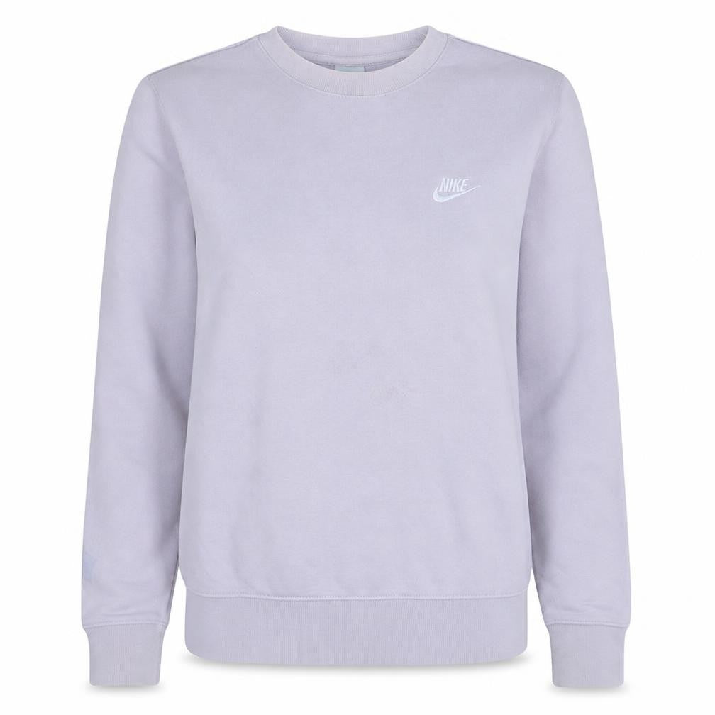 Nike Womens Lilac Crew Neck Pullover Sweatshirt Size S Cotton Blend