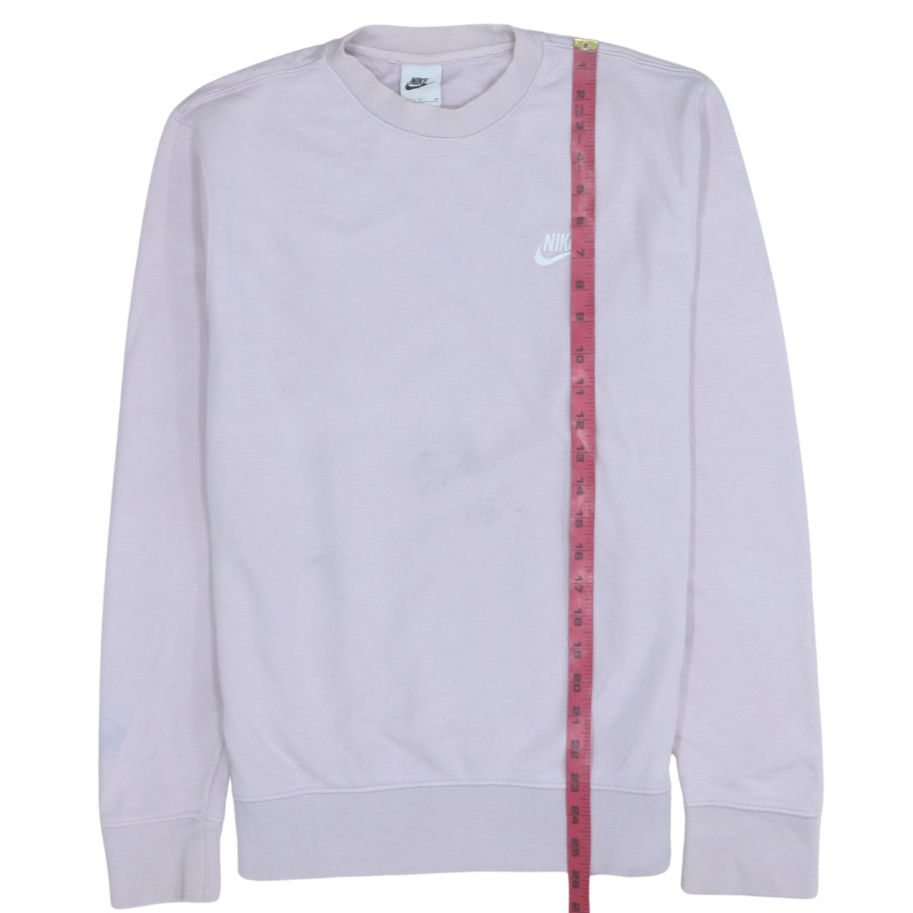 Nike Womens Lilac Crew Neck Pullover Sweatshirt Size S Cotton Blend