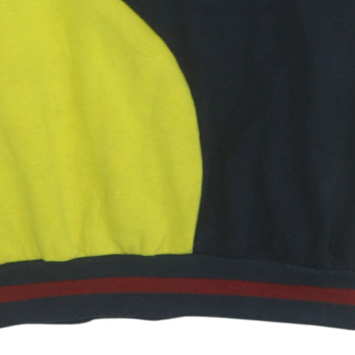 Aldi Mens Multicoloured 1/4 Zip Fleece Sweatshirt Large Retro Logo
