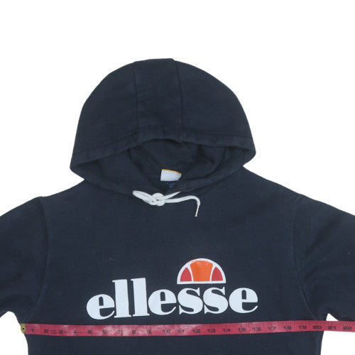 Ellesse Womens Navy Hoodie UK 12 Pullover Hooded Sweatshirt