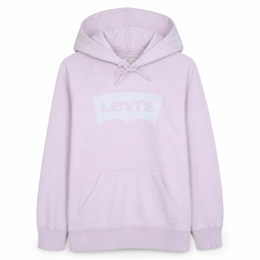 Levi's Women's Pink Pullover Hoodie Medium Cotton Logo Casual