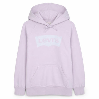 Levi's Women's Pink Pullover Hoodie Medium Cotton Logo Casual