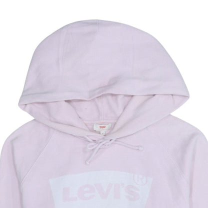 Levi's Women's Pink Pullover Hoodie Medium Cotton Logo Casual