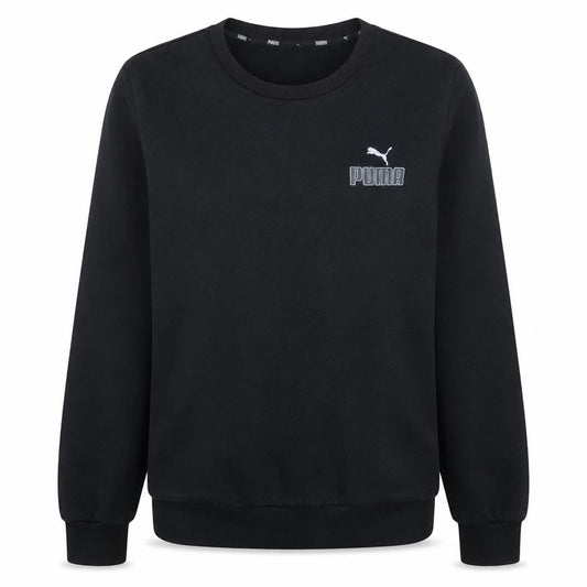 Puma Mens Black Small Crew Neck Fleece Sweatshirt