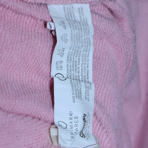 Primark Scooby-Doo Pink Pullover Hoodie Womens L 14/16 Cartoon
