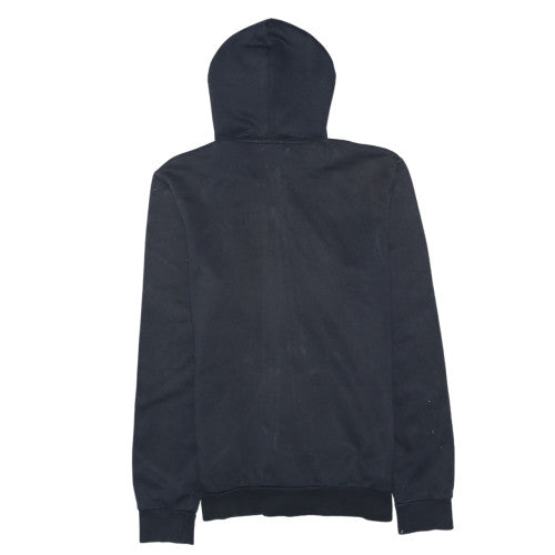 Adidas Men's Black Full Zip Hoodie S Regular Fit Logo Sportswear