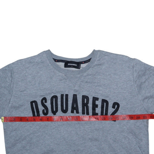 Dsquared2 Men's Grey Crew Neck Pullover Sweatshirt L